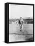 John Evers Chicago Cubs Field View Baseball Photograph - Chicago, IL-Lantern Press-Framed Stretched Canvas