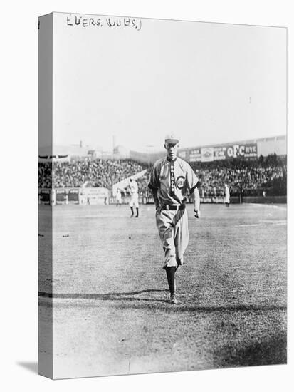 John Evers Chicago Cubs Field View Baseball Photograph - Chicago, IL-Lantern Press-Stretched Canvas