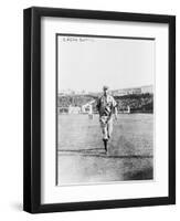 John Evers Chicago Cubs Field View Baseball Photograph - Chicago, IL-Lantern Press-Framed Art Print