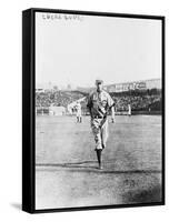 John Evers Chicago Cubs Field View Baseball Photograph - Chicago, IL-Lantern Press-Framed Stretched Canvas