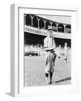 John Evers Chicago Cubs Portrait View Baseball Photograph - Chicago, IL-Lantern Press-Framed Art Print