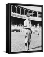 John Evers Chicago Cubs Portrait View Baseball Photograph - Chicago, IL-Lantern Press-Framed Stretched Canvas