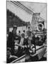 John F. Kennedy and Franklin D. Roosevelt Jr. Shaking Hands with Boy During Parade-Hank Walker-Mounted Photographic Print