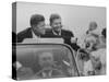 John F. Kennedy and Gov. Terry Sanford Campaigning-null-Stretched Canvas