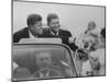 John F. Kennedy and Gov. Terry Sanford Campaigning-null-Mounted Photographic Print