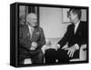 John F. Kennedy and Nikita S. Kruschev's First Meeting at Us Embassy-null-Framed Stretched Canvas