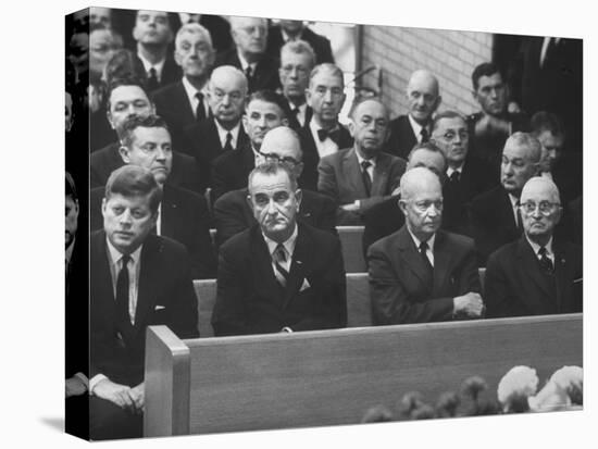 John F. Kennedy at Samuel Rayburn's Funeral-Michael Rougier-Stretched Canvas