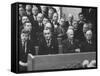 John F. Kennedy at Samuel Rayburn's Funeral-Michael Rougier-Framed Stretched Canvas