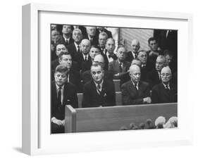 John F. Kennedy at Samuel Rayburn's Funeral-Michael Rougier-Framed Photographic Print