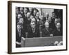 John F. Kennedy at Samuel Rayburn's Funeral-Michael Rougier-Framed Photographic Print