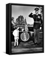 John F Kennedy Jr Look Up at Sgt-null-Framed Stretched Canvas