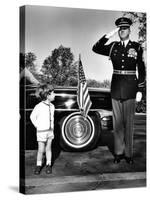 John F Kennedy Jr Look Up at Sgt-null-Stretched Canvas