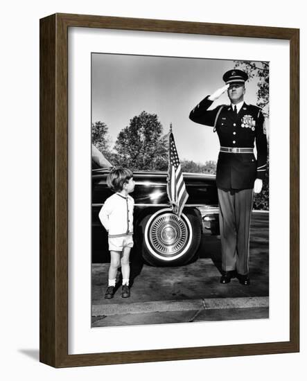 John F Kennedy Jr Look Up at Sgt-null-Framed Photo