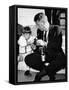 John F Kennedy Jr Looks at Cameras of White House Photographer Capt Cecil Stoughton, Nov 11, 1963-null-Framed Stretched Canvas