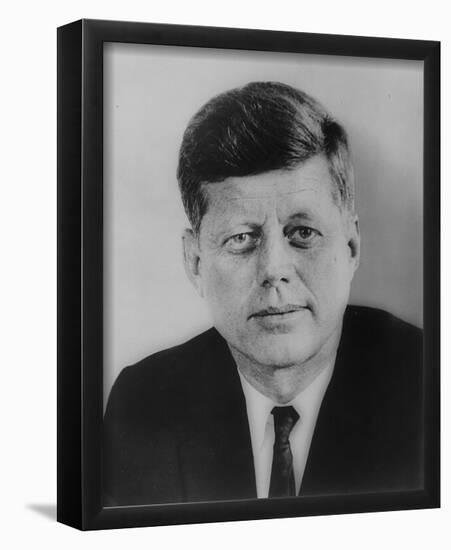 John F Kennedy (Portrait) Art Poster Print-null-Framed Poster