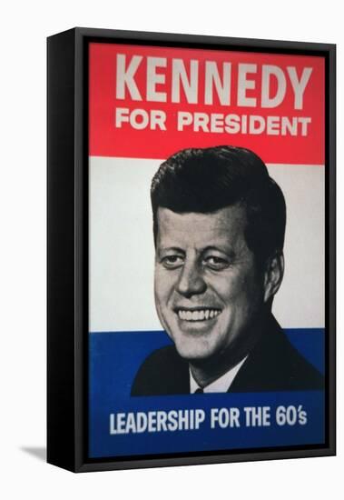 John F. Kennedy Presidential Election Campaign Poster, 1960-null-Framed Stretched Canvas