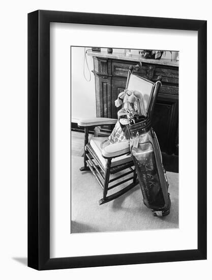 John F. Kennedy's Golf Bag-null-Framed Photographic Print