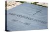 John F Kennedy's Grave in Arlington National Cemetery.-Jon Hicks-Stretched Canvas