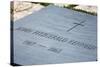 John F Kennedy's Grave in Arlington National Cemetery.-Jon Hicks-Stretched Canvas