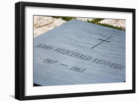 John F Kennedy's Grave in Arlington National Cemetery.-Jon Hicks-Framed Photographic Print