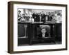 John F. Kennedy's TV Announcement of Cuban Blockade During the Missile Crisis in a Department Store-Ralph Crane-Framed Photographic Print