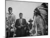 John F. Kennedy with Indians-null-Mounted Photographic Print