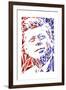 John F Kennedy-Cristian Mielu-Framed Art Print