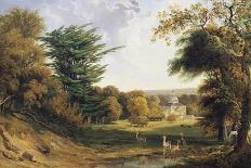 A View of Mereworth Castle and Park-John F . Tennant-Stretched Canvas