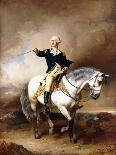 Portrait of George Washington Taking the Salute at Trenton-John Faed-Stretched Canvas