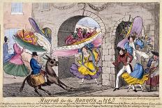 Hurrah for the Bonnets So Big!!, Temple Bar, London, 1828-John Fairburn-Giclee Print