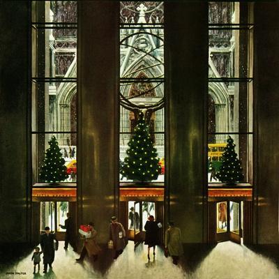 "St. Patrick's Cathedral at Christmas," December 3, 1949