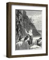 John Fitch First Inventor of Steamboats in America Plunges to His Death in Philadelphia-null-Framed Giclee Print