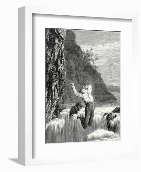 John Fitch First Inventor of Steamboats in America Plunges to His Death in Philadelphia-null-Framed Giclee Print