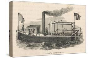 John Fitch's Second Steamboat on the Delaware River-null-Stretched Canvas