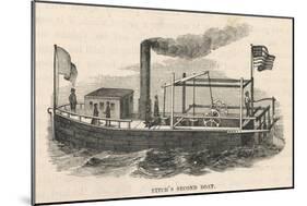 John Fitch's Second Steamboat on the Delaware River-null-Mounted Art Print