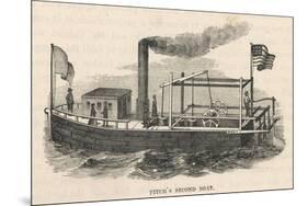 John Fitch's Second Steamboat on the Delaware River-null-Mounted Premium Giclee Print