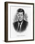 John Fitzgerald Kennedy President of the USA 1961-1963-null-Framed Art Print