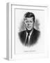 John Fitzgerald Kennedy President of the USA 1961-1963-null-Framed Art Print