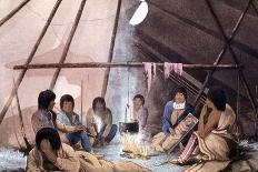 Interior of Cree Indian Tent, 1823-John Franklin-Giclee Print