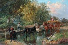 A Farmyard Scene-John Frederick Herring Jnr-Giclee Print