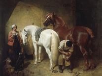 Birmingham with Patrick Conolly Up, and His Owner, John Beardsworth-John Frederick Herring-Framed Giclee Print