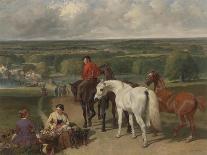 Mr. Sowerby's Grey Carriage Horses in His Coachyard at Putteridge Bury, Hertfordshire, 1836-John Frederick Herring Snr-Giclee Print