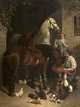 Ready for the Plough (Oil on Canvas)-John Frederick Herring Snr-Giclee Print