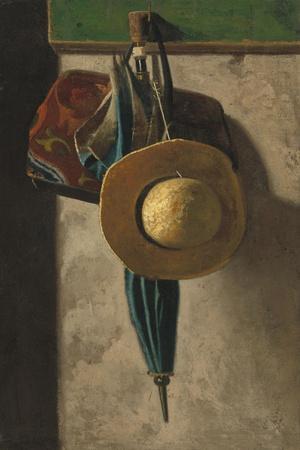 Straw Hat, Bag and Umbrella, c.1900