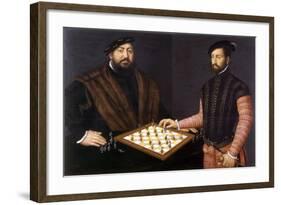 John Frederick the Magnanimous Playing Chess, 1552-Jan Cornelisz Vermeyen-Framed Giclee Print