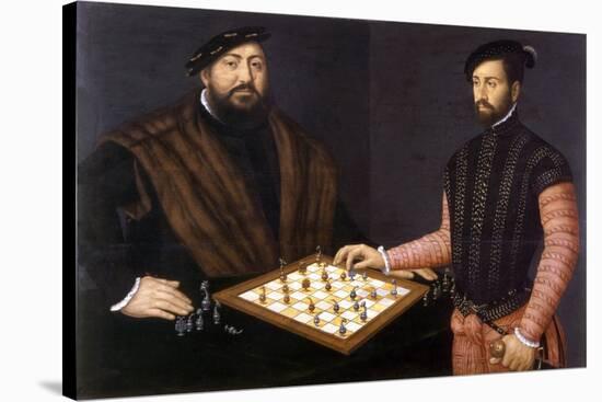 John Frederick the Magnanimous Playing Chess, 1552-Jan Cornelisz Vermeyen-Stretched Canvas