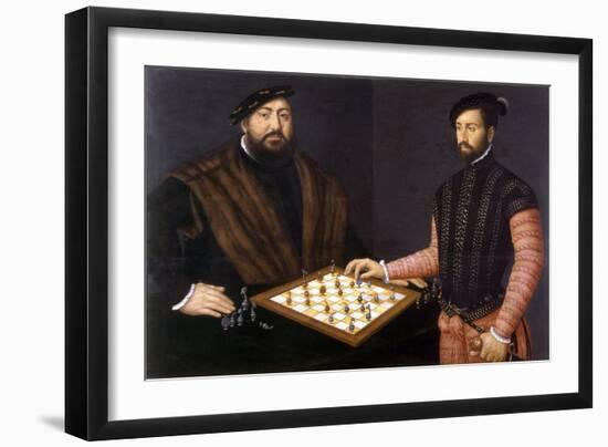 John Frederick the Magnanimous Playing Chess, 1552-Jan Cornelisz Vermeyen-Framed Giclee Print