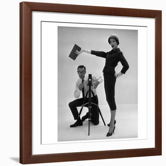 John French and and Daphne Abrams in a Tailored Suit, 1957-John French-Framed Giclee Print