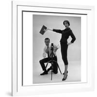 John French and and Daphne Abrams in a Tailored Suit, 1957-John French-Framed Giclee Print