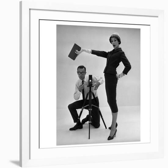 John French and and Daphne Abrams in a Tailored Suit, 1957-John French-Framed Giclee Print